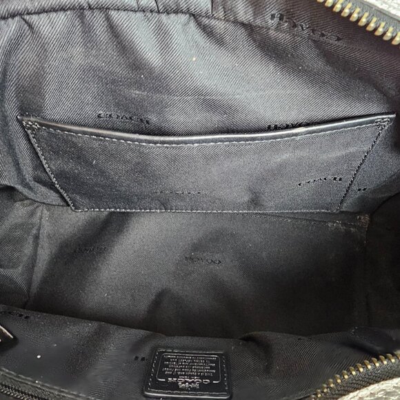 Rare Coach Swagger Metallic Silver Leather Bag | Structured Satchel + Crossbody - Picture 14 of 16